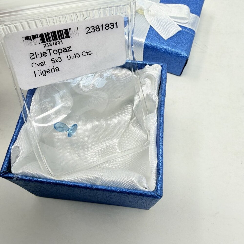Shop LC Blue Topaz Oval Shaped 5x3mm Loose Gemstones for Jewelry‎ Making 5324